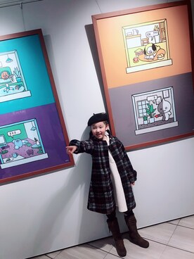 「HusHusH（ハッシュアッシュ）のアイテム（ジャケット/アウター）」を使った、mappleさん（キッズ・130cm）の冬コーディネート