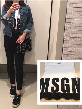 「ZARA（ザラ）のアイテム（デニムジャケット、ブルー系）」を使った、ゆみりんさん（レディース・163cm）の春コーディネート