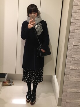 「MSGM（エムエスジーエム）のアイテム（ジャケット/アウター）」を使った、ゆみりんさん（レディース・163cm）の冬コーディネート