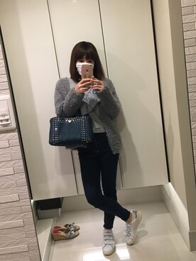 「MAISON DE REEFUR（メゾンドリーファー）のアイテム（ジャケット/アウター、グレー系）」を使った、ゆみりんさん（レディース・163cm）の春コーディネート