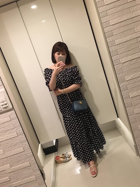 「birthdaybashのアイテム（ワンピース、ブラック系）」を使った、ゆみりんさん（レディース・163cm）の夏コーディネート