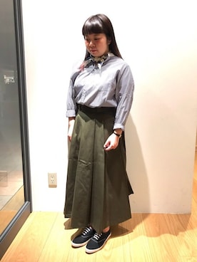 「アイテム（財布/小物、ホワイト系）」を使った、くぼたさん（レディース・153cm）の冬コーディネート