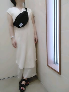 「アイテム（ボディバッグ/ウエストポーチ）」を使った、にゃっつん。さん（レディース・164cm）の夏コーディネート