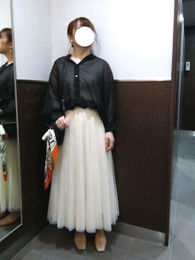 「Fluffy（フラッフィ）のアイテム」を使った、にゃっつん。さん（レディース・164cm）の夏コーディネート