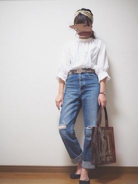 「GAP（ギャップ）のアイテム（シューズ）」を使った、Sakuさん（レディース・160cm）の夏コーディネート