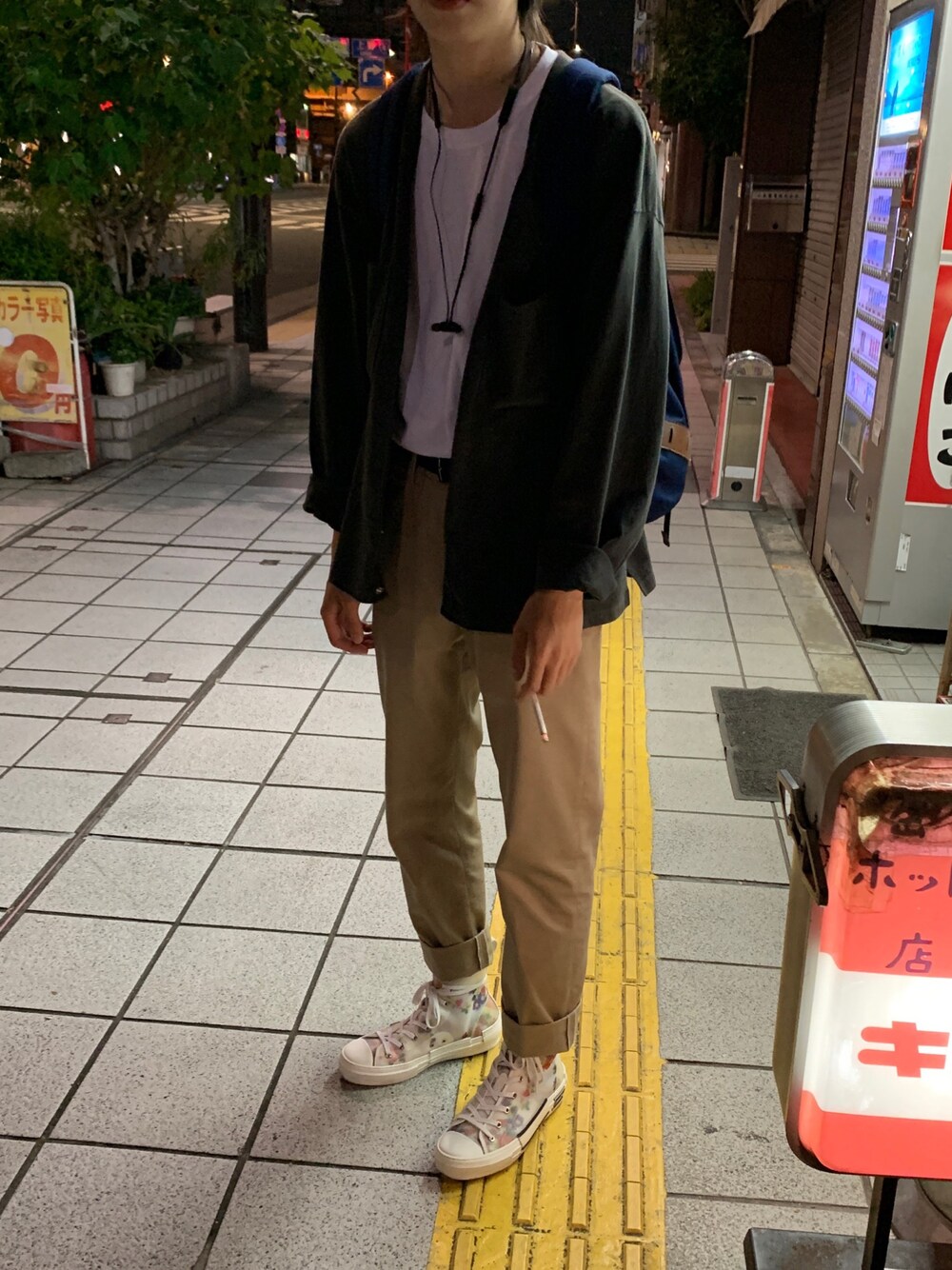 「休日スタイル、ゆるコーデ、おしゃれさんと繋がりたい、モード、Dior、メゾンマルジェラ、きれいめカジュアル」｜「toneのアイテム（ジャケット/アウター、グリーン系）」を使った、s0s9s0s9さん（メンズ・173cm）の秋コーディネートの1枚目の写真