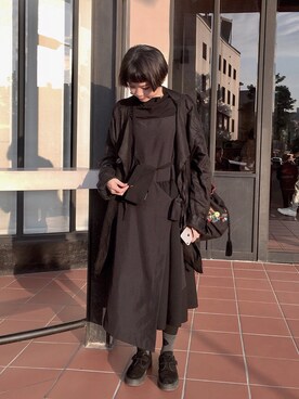 「TRAN泉（トラン）のアイテム（ジャケット/アウター）」を使った、CAN さん（レディース・164cm）の冬コーディネート