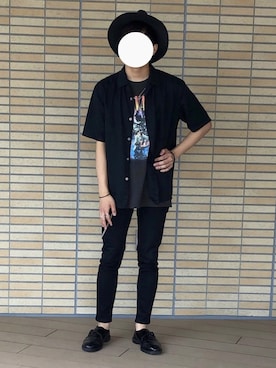 「unrelaxing（アンリラクシング）のアイテム（帽子）」を使った、SuZuAさん（メンズ・170cm）の夏コーディネート
