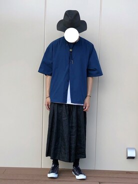 「unrelaxing（アンリラクシング）のアイテム（帽子）」を使った、SuZuAさん（メンズ・170cm）の夏コーディネート