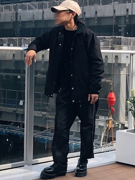 「u170」｜「アイテム（ナイロンジャケット）」を使った、SuZuAさん（メンズ・165cm）の春コーディネート