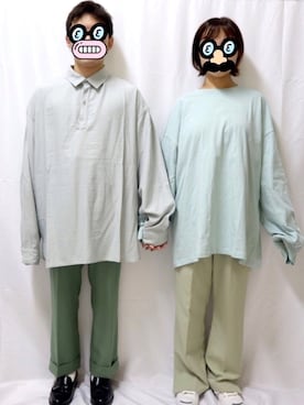 「RETRO GIRL（レトロガール）のアイテム（パンツ）」を使った、SuZuAさん（メンズ・160cm）の秋コーディネート