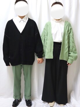 「NICE CLAUP（ナイスクラップ）のアイテム（トップス）」を使った、SuZuAさん（メンズ・160cm）の秋コーディネート