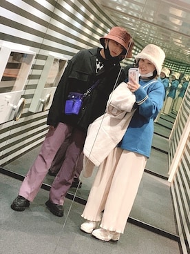 「one after another NICE CLAUP（ワンアフターアナザーナイスクラップ）のアイテム」を使った、SuZuAさん（メンズ・160cm）の秋コーディネート