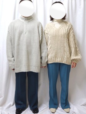 「NICE CLAUP（ナイスクラップ）のアイテム（トップス）」を使った、SuZuAさん（メンズ・160cm）の冬コーディネート