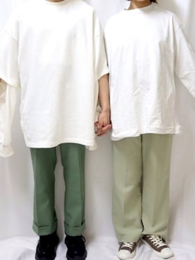 「RETRO GIRL（レトロガール）のアイテム（パンツ）」を使った、SuZuAさん（メンズ・160cm）の秋コーディネート