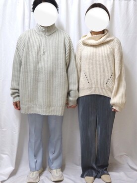 「Adoon plain（アドーンプレーン）のアイテム（パンツ）」を使った、SuZuAさん（メンズ・160cm・20代）の冬コーディネート