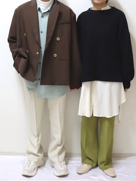 「アイテム（ローファー）」を使った、SuZuAさん（メンズ・160cm）の冬コーディネート
