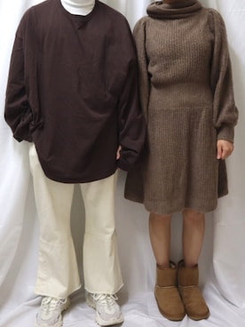 「one after another NICE CLAUP（ワンアフターアナザーナイスクラップ）のアイテム」を使った、SuZuAさん（メンズ・160cm）の冬コーディネート