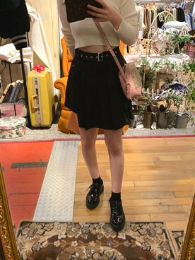 「BUBBLES（バブルス）のアイテム（パンツ）」を使った、りおさん（レディース・158cm）の秋コーディネート
