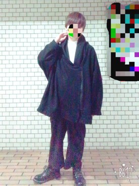 「ガウチョパンツ」｜「アイテム（その他アウター）」を使った、すぺとすさん（メンズ・170cm）の冬コーディネート
