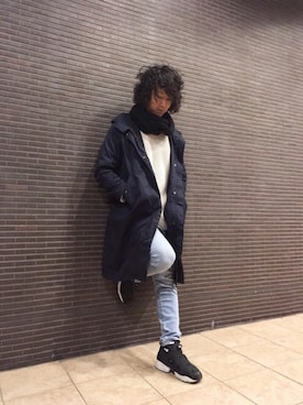 「ロングジャケット」｜藤井 すぐるさん（メンズ・170cm）の春コーディネート