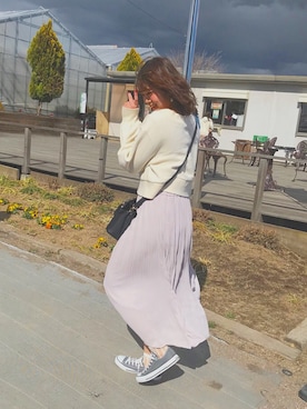 「passage mignon/flaneur（パサージュミニョンフラヌール）のアイテム（バッグ）」を使った、nachi.さん（レディース・163cm）の夏コーディネート