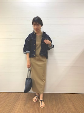 「ATON（エイトン）のアイテム」を使った、takahashiさん（レディース・157cm）の春コーディネート