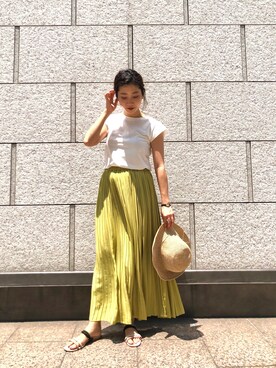 「RODE SKO（ロデスコ）のアイテム（帽子）」を使った、takahashiさん（レディース・157cm）の夏コーディネート