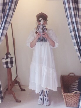 「DOUBLE MAISON（ドゥーブルメゾン）のアイテム」を使った、izumic217さん（レディース・160cm）の春コーディネート