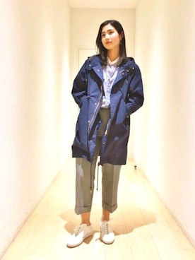 「leglazik」｜「アイテム（モッズコート）」を使った、nagaiさん（レディース・160cm）の春コーディネート