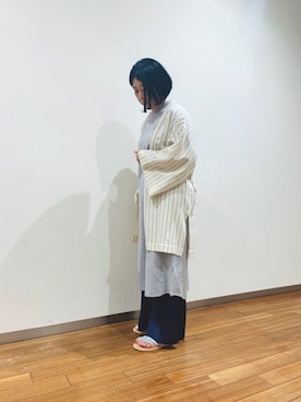 「アイテム（ワンピース/ドレス、シルバー系）」を使った、nagaiさん（レディース・160cm）の夏コーディネート