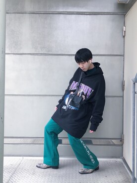 「MISBHV（ミスビヘイブ）のアイテム（トップス）」を使った、あぷさん（メンズ・171cm）の春コーディネート