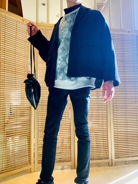 「GU（ジーユー）の（GU）スキニーフィットジーンズ（MEN ⁄ ジーンズ）」を使った、daisukEさん（メンズ・178cm）の春コーディネート