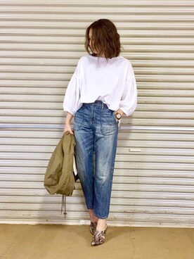 「KC,s（ケイシーズ）のアイテム」を使った、ema.さん（レディース・166cm）の春コーディネート