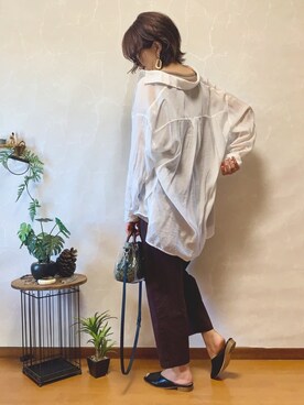 「MELROSE（メルローズ）のアイテム」を使った、ema.さん（レディース・166cm）の夏コーディネート