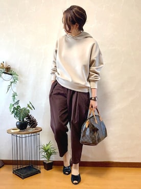 「MELROSE（メルローズ）のアイテム」を使った、ema.さん（レディース・166cm）の春コーディネート