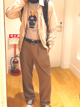 「coenスタッフスタイリング」｜「アイテム（腕時計）」を使った、石神哲哉さん（メンズ・184cm）の秋コーディネート