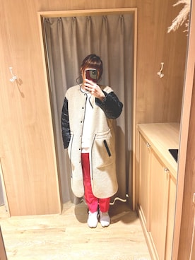 「スエット」｜「アイテム（その他アウター）」を使った、emi☺︎さん（レディース・166cm）の冬コーディネート