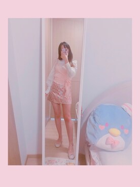 「lilLilly（リルリリー）の3wayリブマルチトップス（キャミソール）」を使った、❥Annikaaa☾さん（レディース・153cm）の春コーディネート