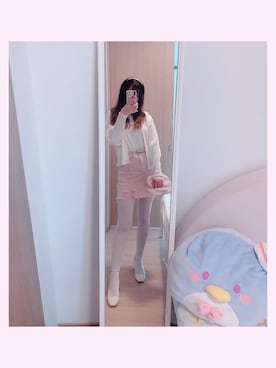 「Honey Salon（ハニーサロン）のアイテム（ポーチ）」を使った、❥Annikaaa☾さん（レディース・153cm）の春コーディネート