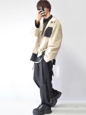 「おうちスタイル」｜「アイテム（ブルゾン）」を使った、あすさん（メンズ・176cm）の春コーディネート