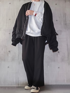 「CREARE -LINO-（クレアーレリノ）のアイテム（スウェット）」を使った、あすさん（メンズ・176cm）の冬コーディネート