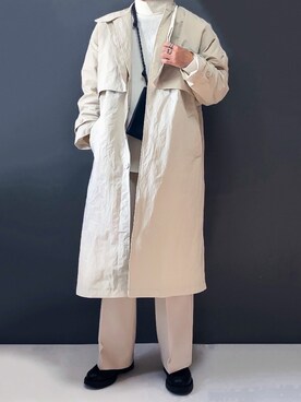 「CREARE -LINO-（クレアーレリノ）のアイテム（ステンカラーコート）」を使った、あすさん（メンズ・176cm）の冬コーディネート