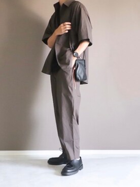 「nowm（ノウム）のアイテム（パンツ）」を使った、あすさん（メンズ・176cm）の春コーディネート
