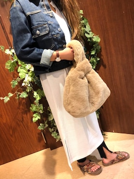 「HVC（エイチブイシー）のアイテム（ジャケット/アウター）」を使った、HVC市原店さん（レディース・160cm）の夏コーディネート