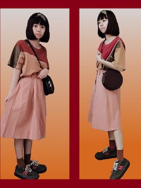 「小隻女」｜Jw薇薇さん（レディース・152cm）の春コーディネート