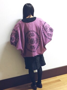 「Fizzのアイテム（その他トップス、パープル系）」を使った、ほのか＊おしくらまんじゅさん（レディース）の冬コーディネート