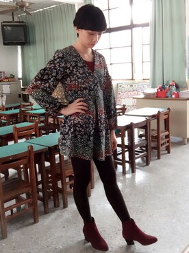 「ALDO（アルド）のアイテム（ブーツ）」を使った、Lau Laiさん（レディース・162cm）の春コーディネート