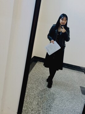 「Etam（エタム）のアイテム（ジャケット/アウター）」を使った、无委办的同志さん（レディース・161cm）の秋コーディネート