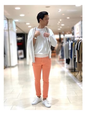 「デザインワークス」｜92tomさん（メンズ・177cm）の春コーディネート